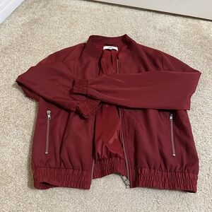 Burgundy Bomber Jacket